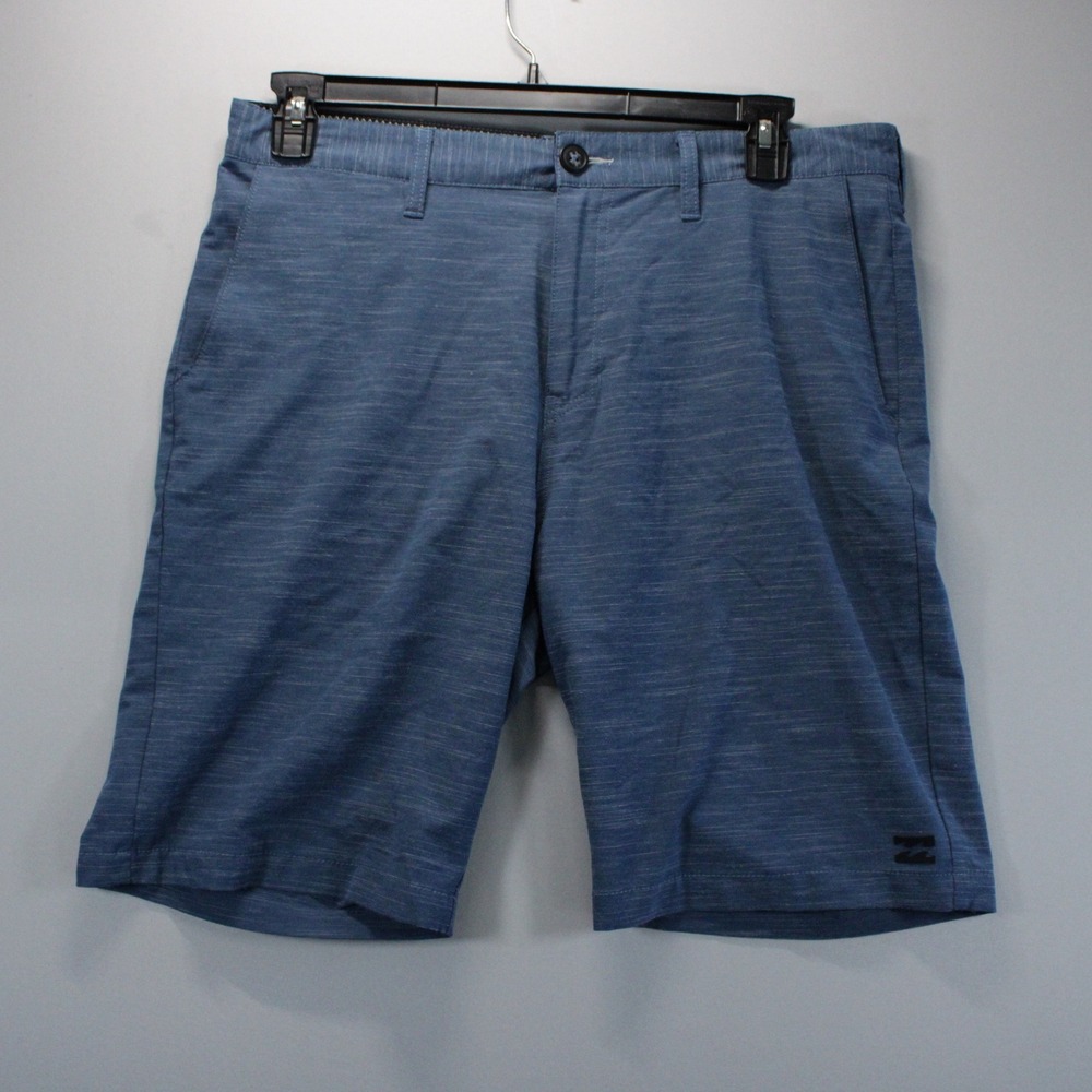 Billabong Submersibles Mens 34 Blue Hybrid Chino Boarding Shorts Y2k Skater Surf